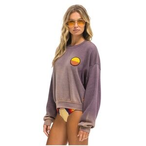 Sunset Patch Relaxed Sweatshirt Faded Mocha